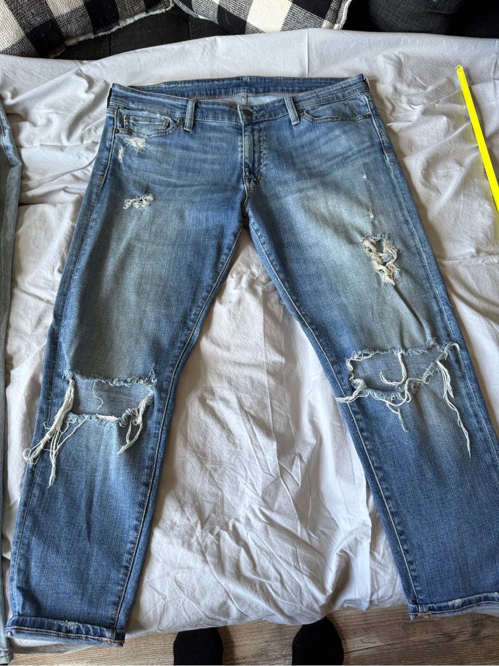 Ralph Lauren Distressed Light Blue Boyfriend Jeans